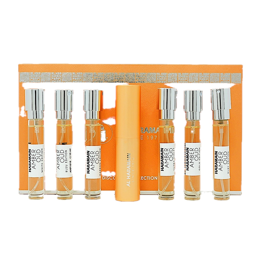 Al Haramain Discovery Collection Amber Oud (d/f) 6PC SET(6x10ML)(WITH Atomizer)