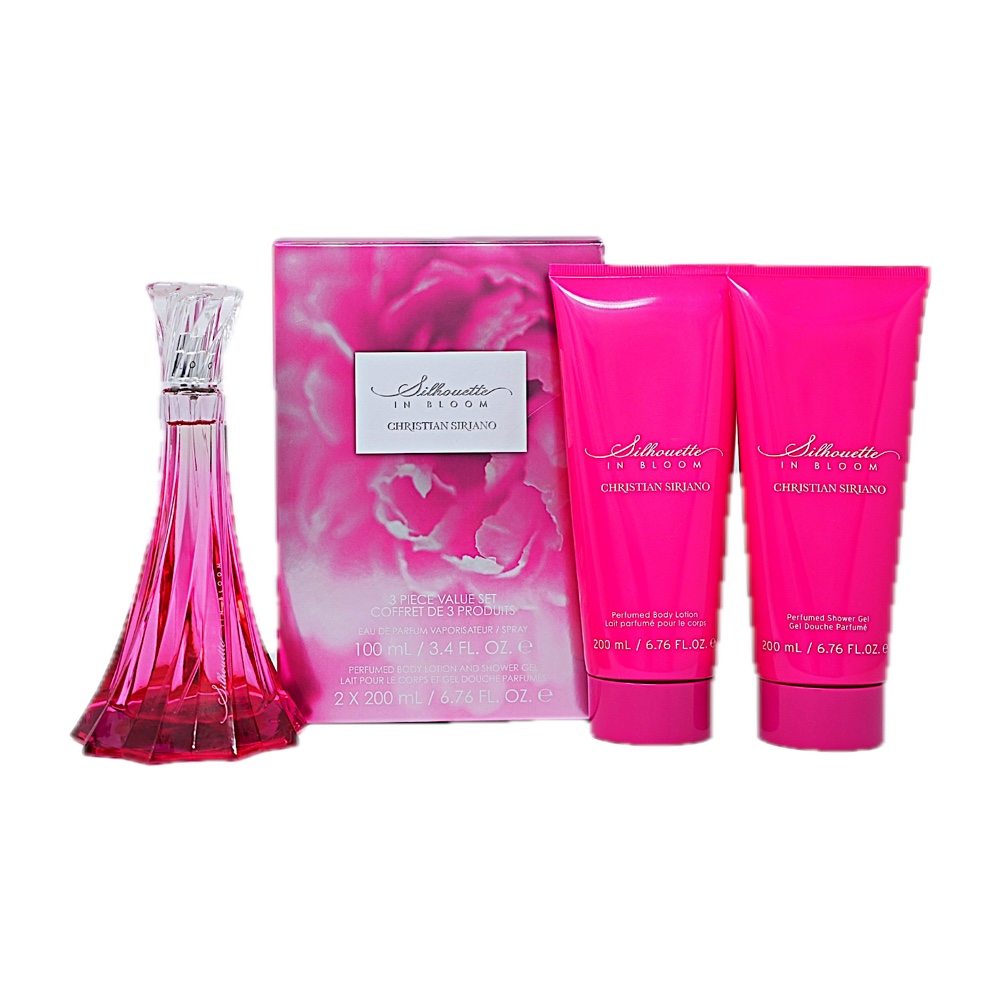 Christian Siriano Silhouette In Bloom 3pc SET(3.4oz EDP ,6.76oz B/L,6.76oz S/g)