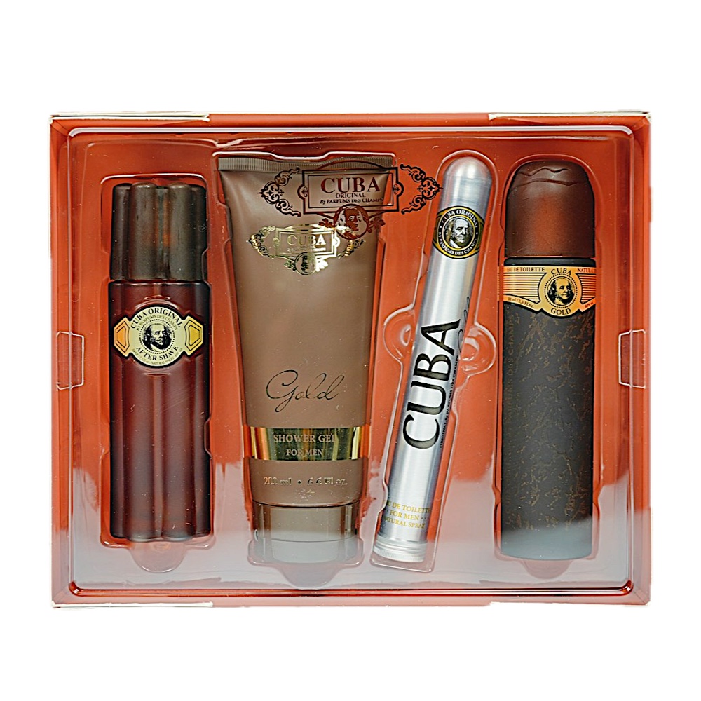 Cuba Gold 4PC SET, , shower gel, after shave