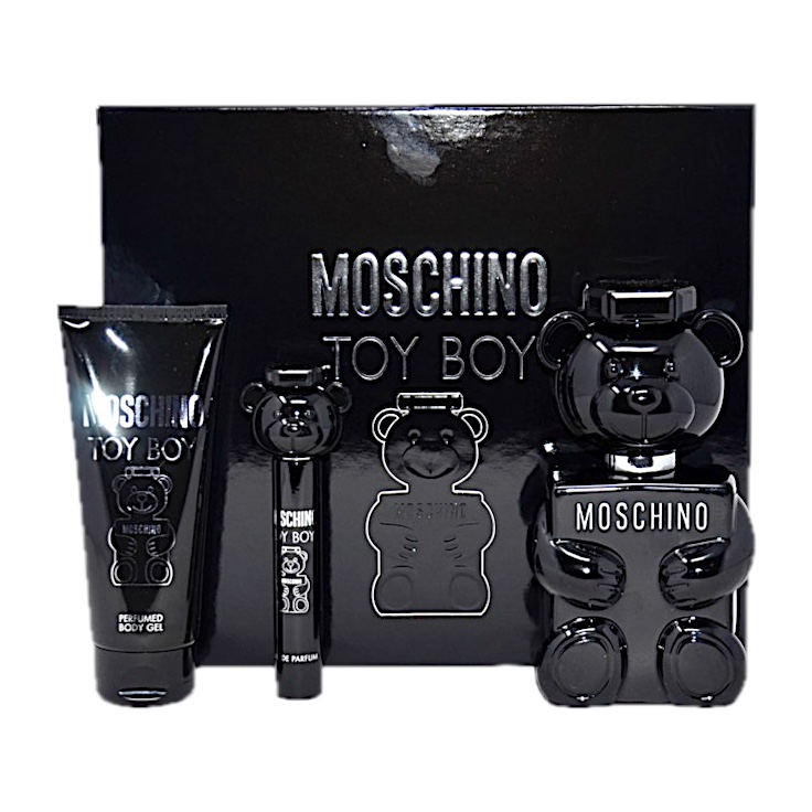 Moschino Toy Boy 3PC SET(3.4oz EDP ,3.4oz Perfumed Body Gel,10ML EDP )