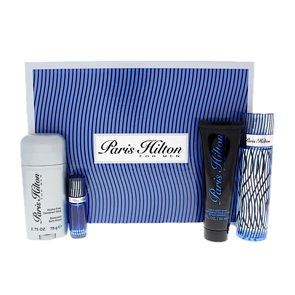 Paris Hilton 4PC SET(3.4oz EDT ,3.0oz H/B/Wash,2.75oz Alcohol Free Deo Stick,7.4ml EDT )