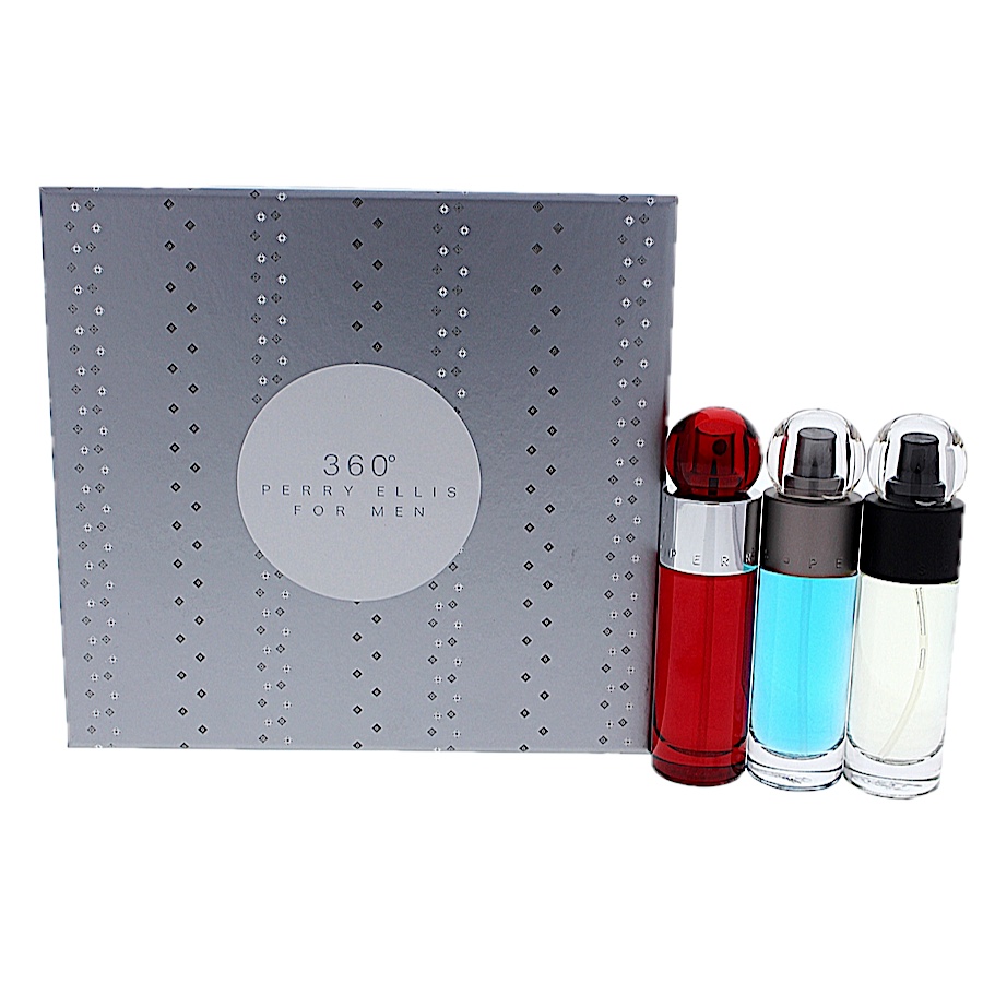 Perry Ellis 360 Trio 3PC SET(3x1.0)1.0oz EDT ,1.0oz EDT (Red) , 1.0oz (Reserve)