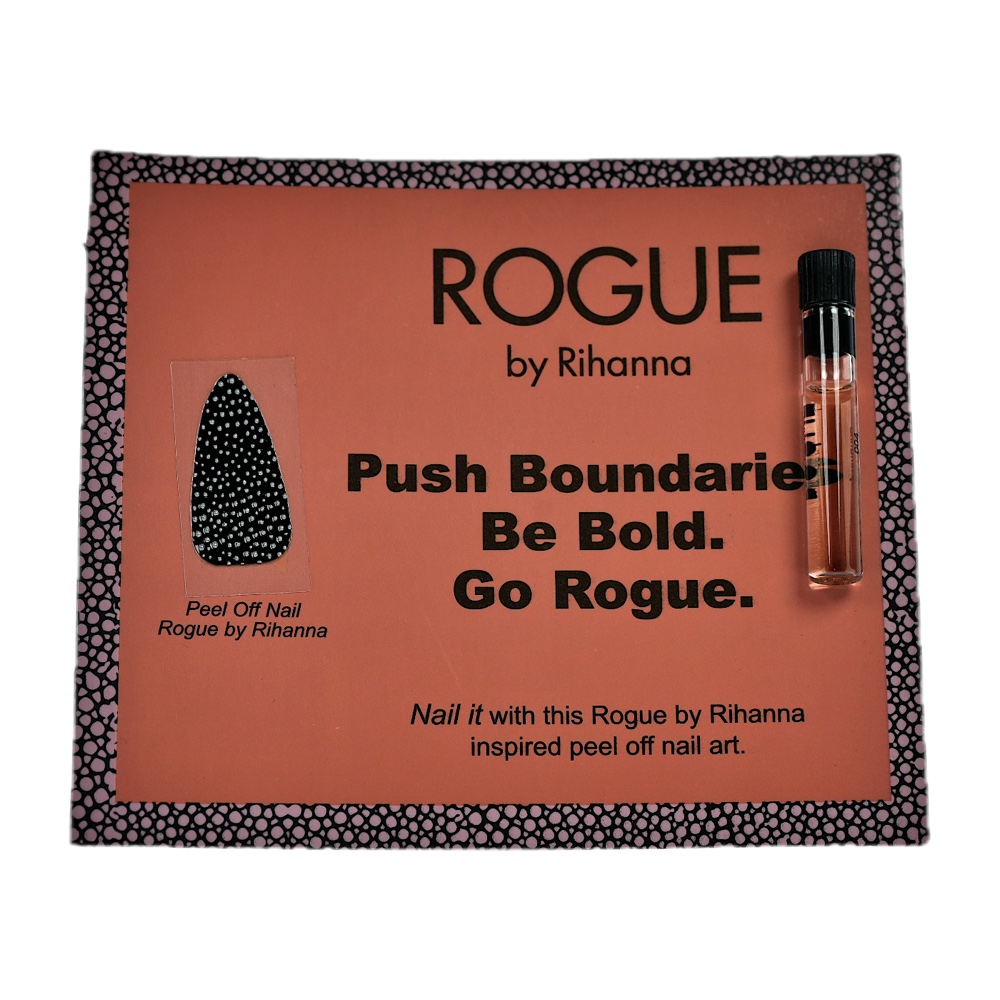 Rihanna Rogue Mini & Peel Off Nail Vial On Card EDP