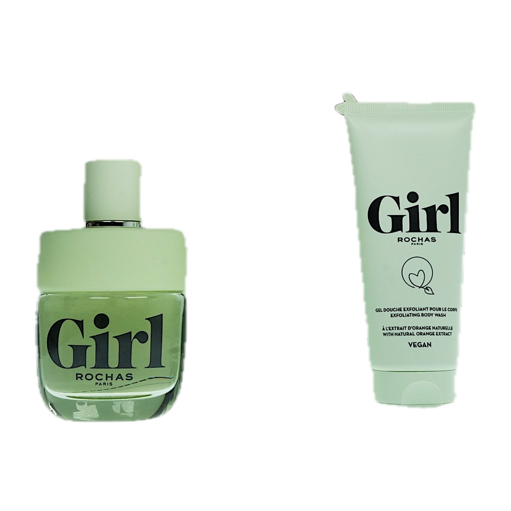 Rochas Girl 3PC SET(3.3oz EDT ,3.3oz Body Wash,4.5ml EDT )